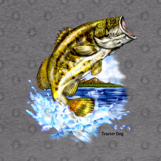 Largemouth Bass Jumping by tractordog